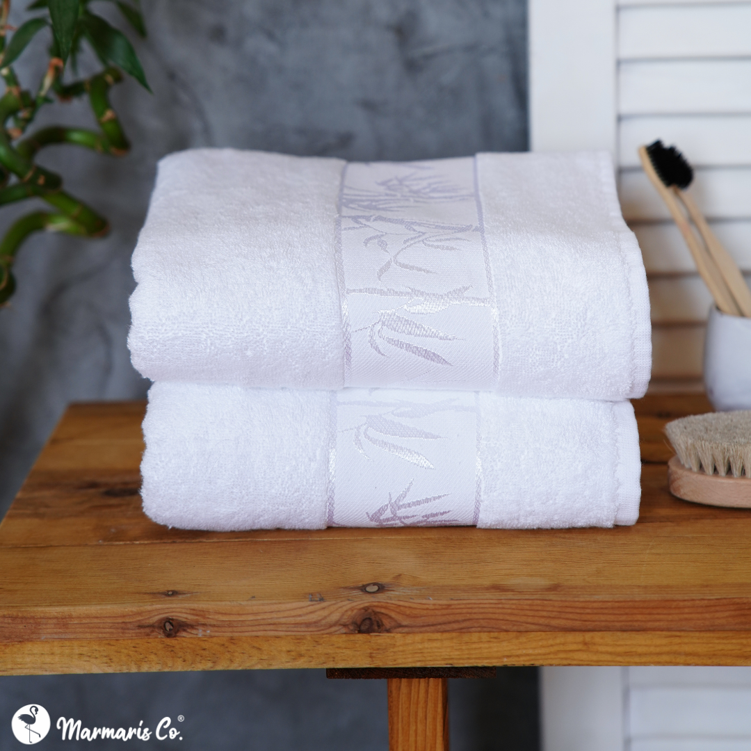 Set of 2 Luxury Bamboo Bath Towels