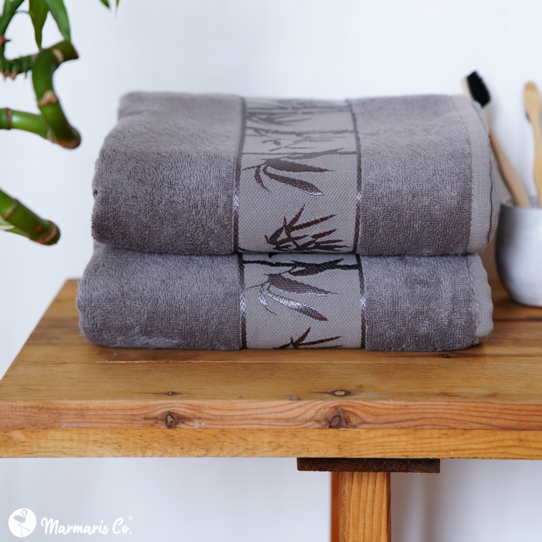 Set of 2 Luxury Bamboo Bath Towels