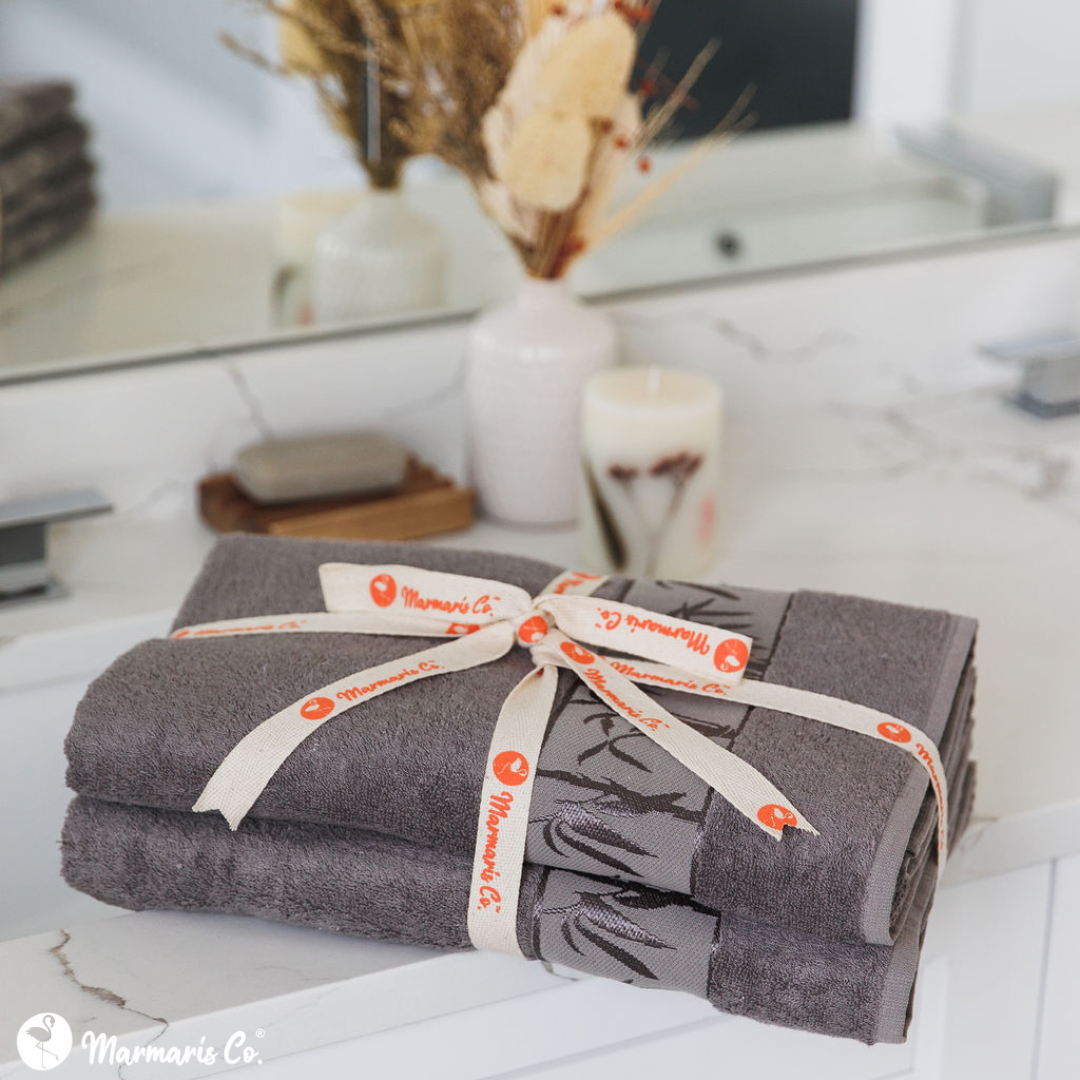 Set of 2 Luxury Bamboo Bath Towels